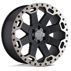 Black Rhino 17x9 Warlord (5x127) ET-12 CB71.5 Matte Black / Machined DDT