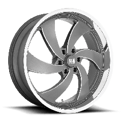 US Mags 20x8 U133 Desperado [R] (6x139.7) ET+1 CB90.7 Anthracite / Milled Edges / Polished Lip
