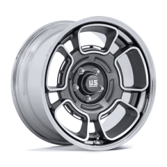 US Mags 20x10 UC147 Flagstaff (5x127) ET+6 CB78.1 Anthracite / Machined Face / Chrome Lip