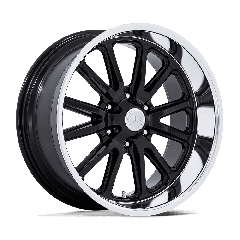 US Mags 20x8 UC145 Rambler 6 (6x127) ET+1 CB78.1 Gloss Black / Diamond Cut Lip