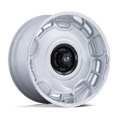 US Mags 20x10 UC146 Arlington (5x127) ET+6 CB78.1 Silver / Matte Black Centre / Diamond Cut Lip