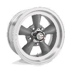 American Racing Vintage 14x6 VN105 Torq Thrust D (5x114.3) ET-2 CB83.06 Textured Grey / Machined Lip