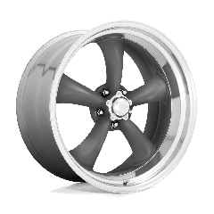 American Racing Vintage 17x9.5 VN215 Classic Torq Thrust II (5x114.3) ET+8 CB83.06 Mag Grey / Machined Lip