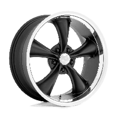 American Racing Vintage 18x8 VN338 Boss TT (5x114.3) ET+2 CB72.56 Textured Black / Diamond Cut Lip