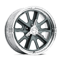 American Racing Vintage 17x9.5 VN427 Shelby Cobra 2pc (5x120.65) ET-19 CB83.06 Mag Grey Centre / Polished Barrel
