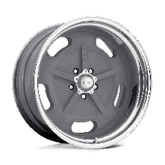 American Racing Vintage 17x9.5 VN470 Salt Flat 2pc (5x120.65) ET-44 CB72.56 Mag Grey / Polished Lip