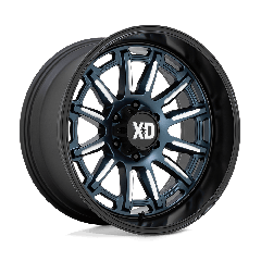 XD Series 20x10 XD865 Phoenix (5x127) ET-18 CB71.5 Metalic Blue / Milled Spokes / Black Lip