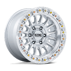 KMC 17x8.5 KM552 IMS (6x139.7) ET+25 CB106.1 Gloss Silver / Machined Face