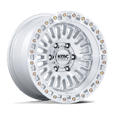 KMC 17x8.5 KM554 Aztec (6x139.7) ET+25 CB106.1 Gloss Silver / Machined Face